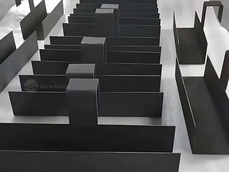 Titanium anode for electrolytic phosphating