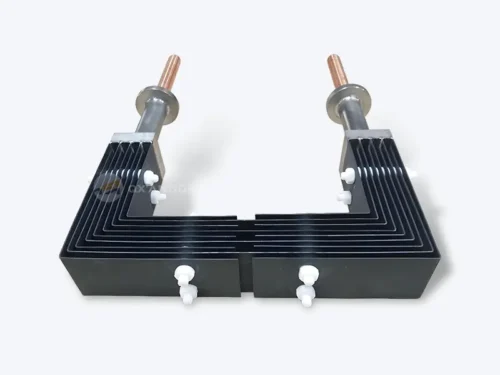 Titanium anode plates for electrolytic chlorine production