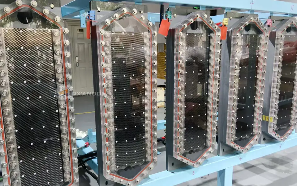 Titanium anode for chlorine production from electrolyzed seawater